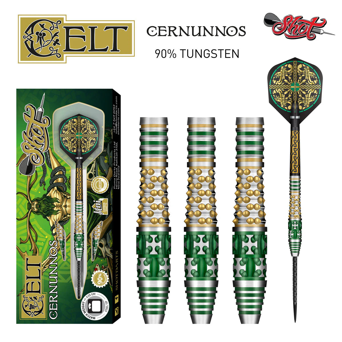 Shot Celt Cernunnos 90% Steel Tip Darts